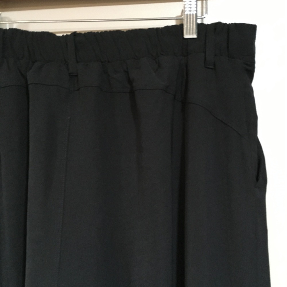 Ododos High Waist Super Wide Leg Pants Womens XL Black Minimalist Modern Capsule - Picture 10 of 13